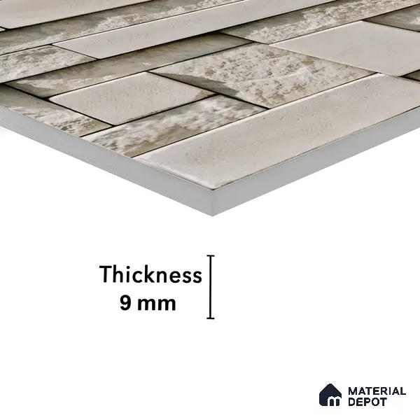 Elevation Wall Tile TL 00065 D Caramel Beige 2 ft x 1 ft Punch Matte Finish Vitrified Tile - 9 mm | Suitable For Feature Wall, Boundary Wall, Balcony, Outdoor