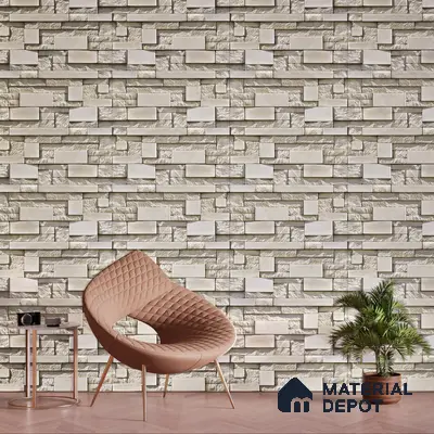 Elevation Wall Tile TL 00065 D Caramel Beige 2 ft x 1 ft Punch Matte Finish Vitrified Tile - 9 mm | Suitable For Feature Wall, Boundary Wall, Balcony, Outdoor