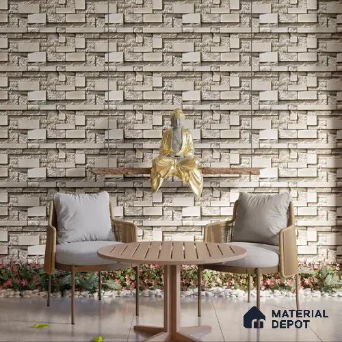 Elevation Wall Tile TL 00065 D Caramel Beige 2 ft x 1 ft Punch Matte Finish Vitrified Tile - 9 mm | Suitable For Feature Wall, Boundary Wall, Balcony, Outdoor
