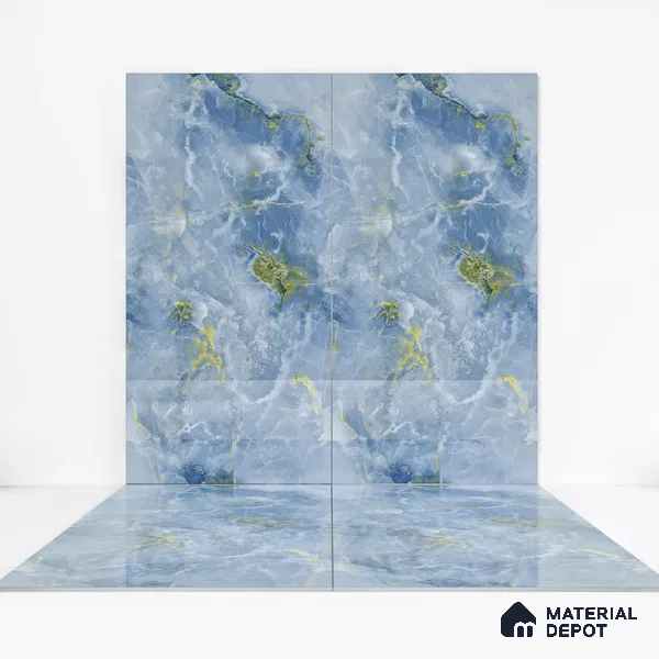 Endless Wall & Floor Vitrified Tile Lipica Blue 4 ft x 2 ft | TL 03604 High Gloss Finish - 9 mm | Suitable for Living Room, Bedroom