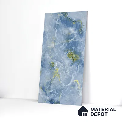 Endless Wall & Floor Vitrified Tile Lipica Blue 4 ft x 2 ft | TL 03604 High Gloss Finish - 9 mm | Suitable for Living Room, Bedroom