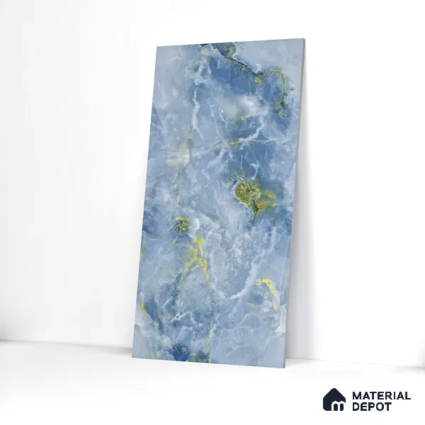 Endless Wall & Floor Vitrified Tile Lipica Blue 4 ft x 2 ft | TL 03604 High Gloss Finish - 9 mm | Suitable for Living Room, Bedroom