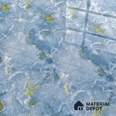 Endless Wall & Floor Vitrified Tile Lipica Blue 4 ft x 2 ft | TL 03604 High Gloss Finish - 9 mm | Suitable for Living Room, Bedroom