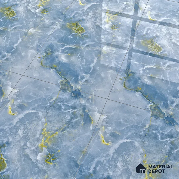 Endless Wall & Floor Vitrified Tile Lipica Blue 4 ft x 2 ft | TL 03604 High Gloss Finish - 9 mm | Suitable for Living Room, Bedroom