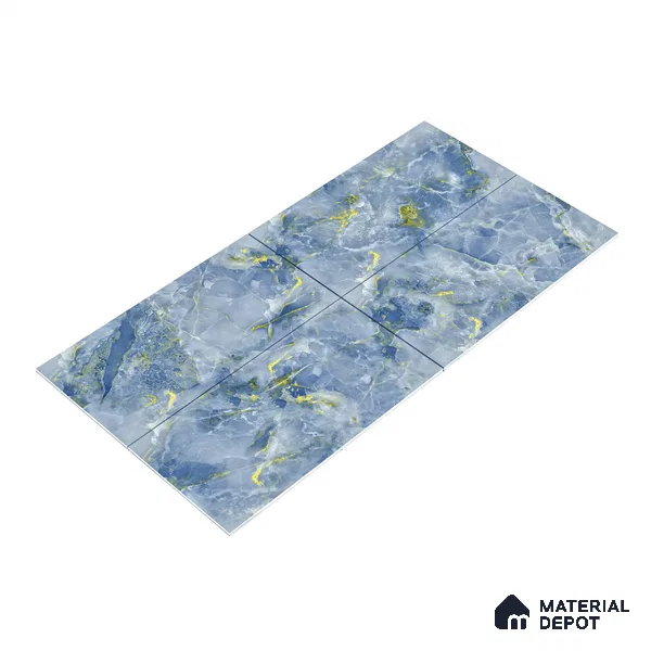 Endless Wall & Floor Vitrified Tile Lipica Blue 4 ft x 2 ft | TL 03604 High Gloss Finish - 9 mm | Suitable for Living Room, Bedroom