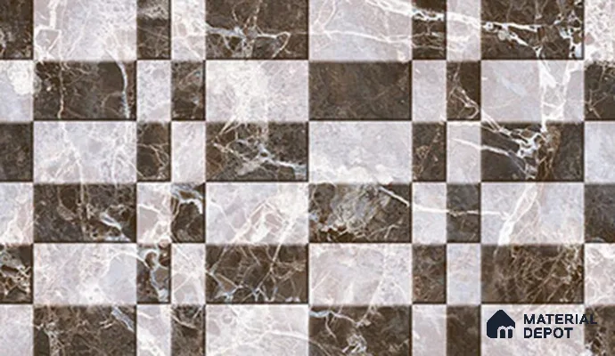 TL 02443 B Brown Highlighter 18 x 12 inch Glossy Finish Ceramic Wall Tile - 6 mm (Sample)