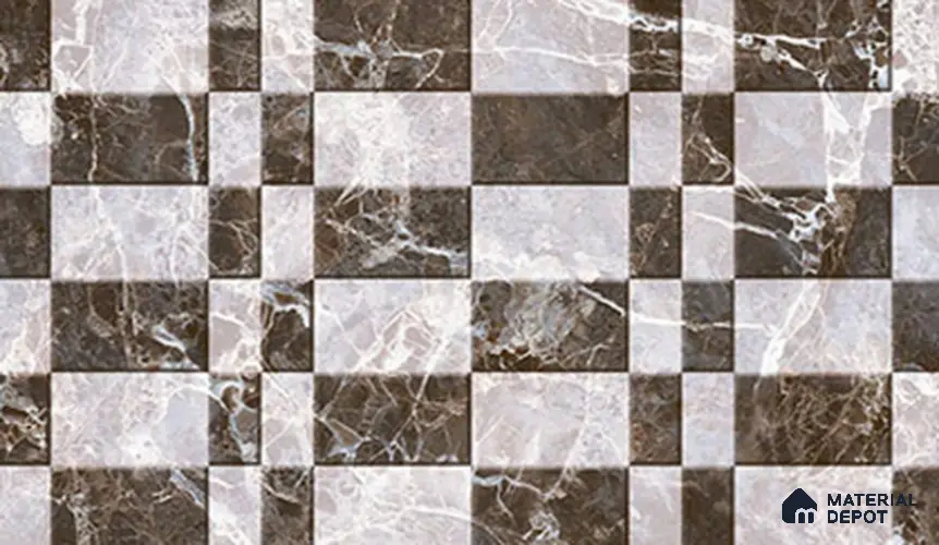 TL 02443 B Brown Highlighter 18 x 12 inch Glossy Finish Ceramic Wall Tile - 6 mm