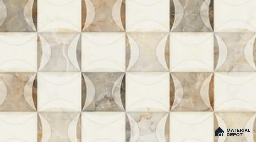 TL 02414 B Caramel Highlighter 18 x 12 inch Glossy Finish Ceramic Wall Tile - 6 mm