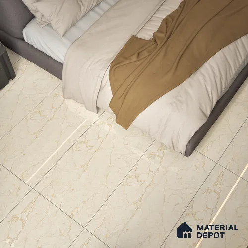 Endless Floor & Wall Tile TL 02151 Buff Beige 1600 x 800 mm Glossy Finish Vitrified Tile - 9 mm | Suitable For Living Room, Bedroom
