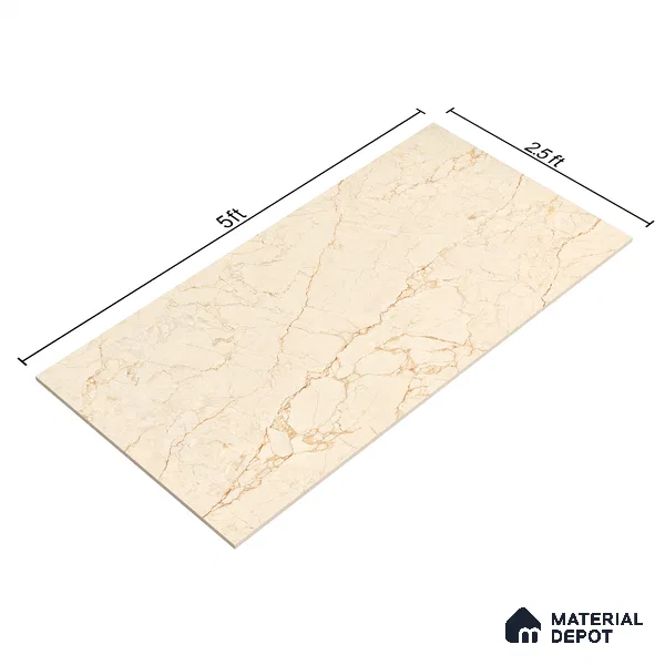 Endless Floor & Wall Tile TL 02151 Buff Beige 1600 x 800 mm Glossy Finish Vitrified Tile - 9 mm | Suitable For Living Room, Bedroom (Sample)