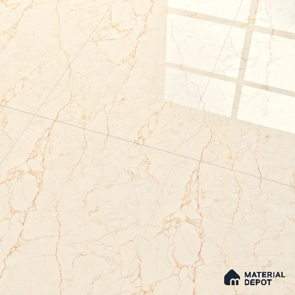 Endless Floor & Wall Tile TL 02151 Buff Beige 1600 x 800 mm Glossy Finish Vitrified Tile - 9 mm | Suitable For Living Room, Bedroom (Sample)