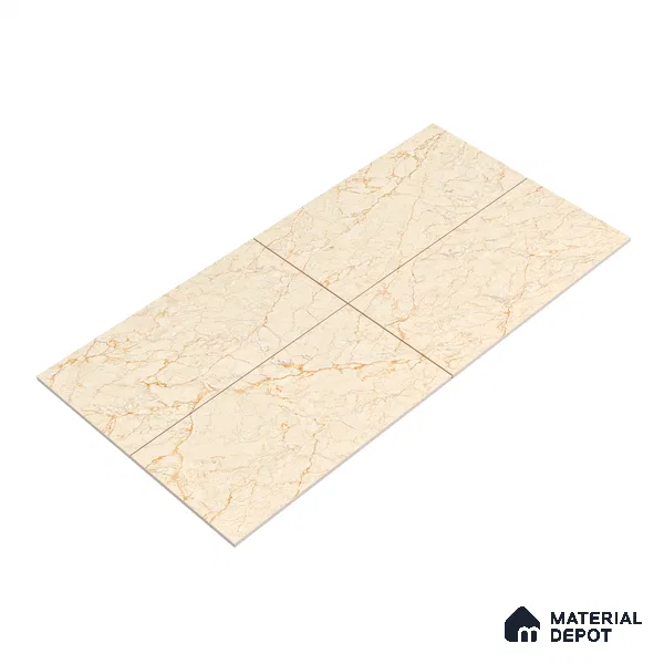 Endless Floor & Wall Tile TL 02151 Buff Beige 1600 x 800 mm Glossy Finish Vitrified Tile - 9 mm | Suitable For Living Room, Bedroom (Sample)