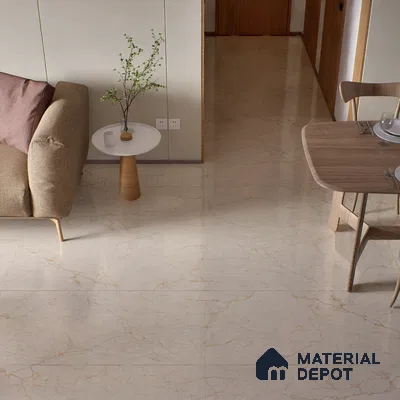 Endless Floor & Wall Tile TL 02151 Buff Beige 1600 x 800 mm Glossy Finish Vitrified Tile - 9 mm | Suitable For Living Room, Bedroom (Sample)