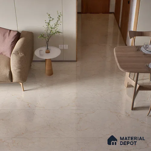 Endless Floor & Wall Tile TL 02151 Buff Beige 1600 x 800 mm Glossy Finish Vitrified Tile - 9 mm | Suitable For Living Room, Bedroom