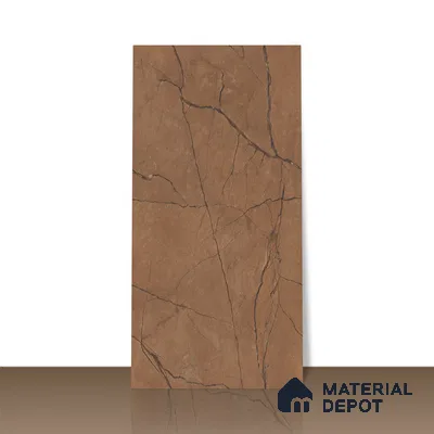 Carving Wall & Floor Tile Marrone Brown | TL 01070 | 4 ft x 2 ft Size | Matte Finish Vitrified Tile - 9 mm Thick | Suitable For Living Room, Bedroom, Bathroom