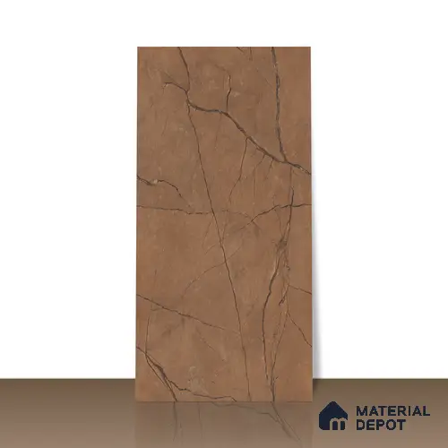 Carving Wall & Floor Tile Marrone Brown | TL 01070 | 4 ft x 2 ft Size | Matte Finish Vitrified Tile - 9 mm Thick | Suitable For Living Room, Bedroom, Bathroom