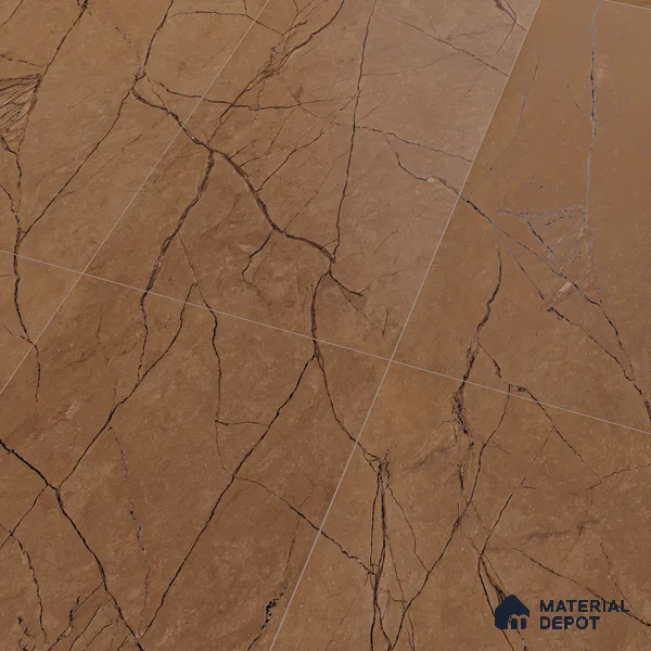 Carving Wall & Floor Tile Marrone Brown | TL 01070 | 4 ft x 2 ft Size | Matte Finish Vitrified Tile - 9 mm Thick | Suitable For Living Room, Bedroom, Bathroom