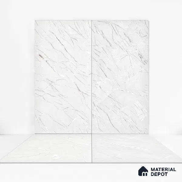 Carving Wall & Floor Tile Misty Grey | TL 00361 | 4 ft x 2 ft Size | Matte Finish Vitrified Wall & Floor Tile - 9 mm Thick | Ideal For Living Room, Bedroom, Bathroom (Sample)