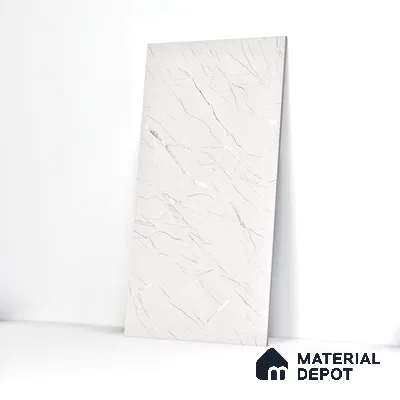 Carving Wall & Floor Tile Misty Grey | TL 00361 | 4 ft x 2 ft Size | Matte Finish Vitrified Wall & Floor Tile - 9 mm Thick | Ideal For Living Room, Bedroom, Bathroom (Sample)