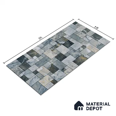 Elevation Wall Tile TL 00075 Moonstone 2 ft x 1 ft Punch Matte Finish Vitrified Tile - 9 mm | Suitable For Feature Wall, Boundary Wall, Balcony, Outdoor