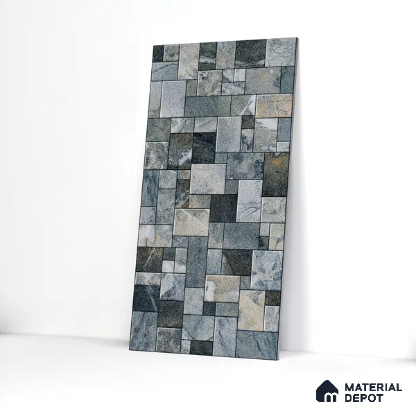 Elevation Wall Tile TL 00075 Moonstone 2 ft x 1 ft Punch Matte Finish Vitrified Tile - 9 mm | Suitable For Feature Wall, Boundary Wall, Balcony, Outdoor
