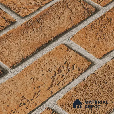 Brick Look Elevation Wall Tile TL 00071 A Mud Brown 2 ft x 1 ft Punch Matte Finish Vitrified Tile - 9 mm | Ideal For Modern Facades, Outdoor Cladding, Feature Wall
