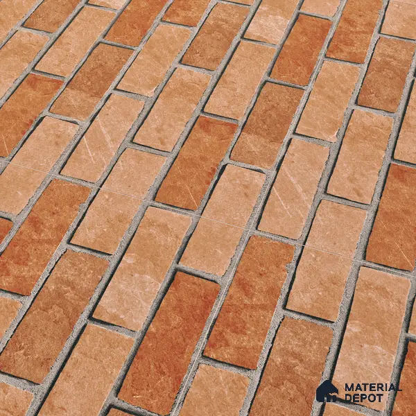 Brick Look Elevation Wall Tile TL 00071 C Brown 2 ft x 1 ft Punch Matte Finish Vitrified Tile - 9 mm | Ideal For Modern Facades, Outdoor Cladding, Feature Wall