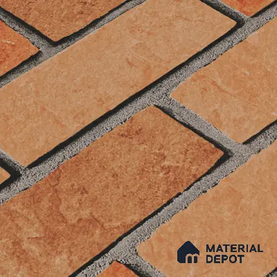 Brick Look Elevation Wall Tile TL 00071 C Brown 2 ft x 1 ft Punch Matte Finish Vitrified Tile - 9 mm | Ideal For Modern Facades, Outdoor Cladding, Feature Wall
