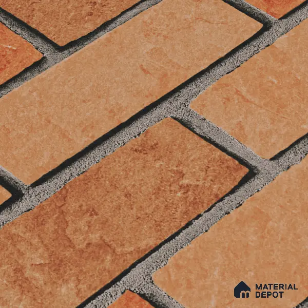 Brick Look Elevation Wall Tile TL 00071 C Brown 2 ft x 1 ft Punch Matte Finish Vitrified Tile - 9 mm | Ideal For Modern Facades, Outdoor Cladding, Feature Wall