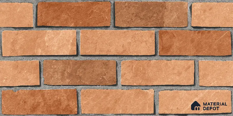 Brick Look Elevation Wall Tile TL 00071 C Brown 2 ft x 1 ft Punch Matte Finish Vitrified Tile - 9 mm | Ideal For Modern Facades, Outdoor Cladding, Feature Wall