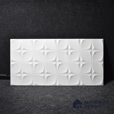 TL 00082 B Frosty White 2 ft x 1 ft Stone Punch Finish Vitrified Wall Cladding Elevation Tile - 9 mm