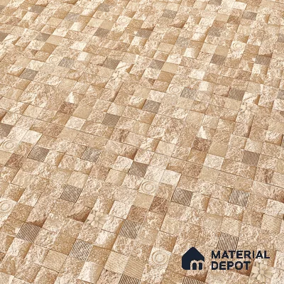 Elevation Wall Tile TL 00094 A Organic Brown 2 ft x 1 ft Punch Matte Finish Vitrified Tile - 9 mm | Ideal For Modern Facades, Outdoor Cladding, Feature Wall