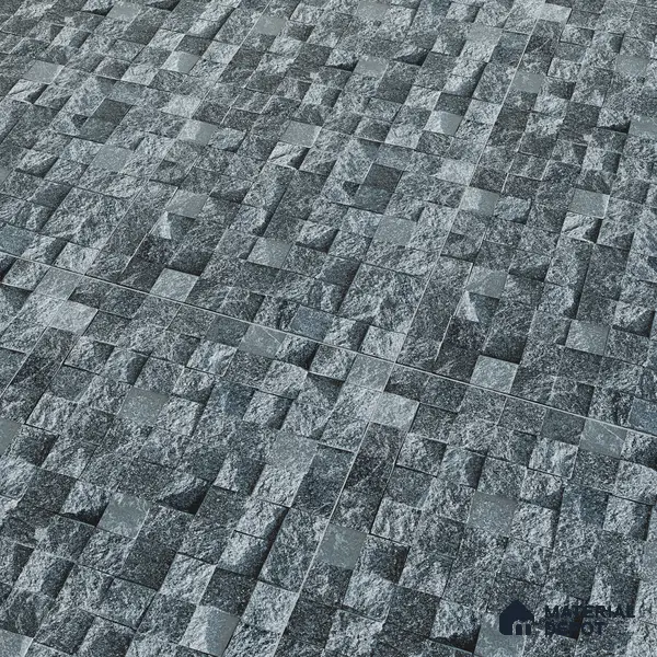 Elevation Wall Tile TL 00094 B Grayscale 2 ft x 1 ft Punch Matte Finish Vitrified Tile - 9 mm | Ideal For Modern Facades, Outdoor Cladding, Feature Wall