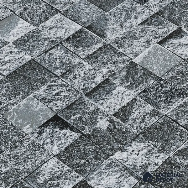 Elevation Wall Tile TL 00094 B Grayscale 2 ft x 1 ft Punch Matte Finish Vitrified Tile - 9 mm | Ideal For Modern Facades, Outdoor Cladding, Feature Wall