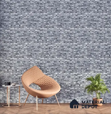 Elevation Wall Tile TL 00094 B Grayscale 2 ft x 1 ft Punch Matte Finish Vitrified Tile - 9 mm | Ideal For Modern Facades, Outdoor Cladding, Feature Wall