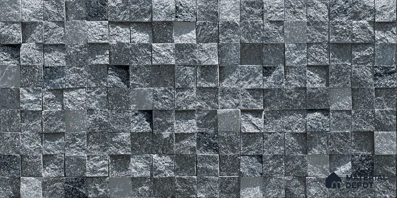 Elevation Wall Tile TL 00094 B Grayscale 2 ft x 1 ft Punch Matte Finish Vitrified Tile - 9 mm | Ideal For Modern Facades, Outdoor Cladding, Feature Wall