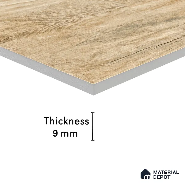 Wooden Wall & Floor Tile Oragnic Brown | TL 03512 | 4 ft x 2 ft Size | Sugar Matte Finish Vitrified Tile - 9 mm Thick | Suitable For Living Room, Bedroom (Sample)