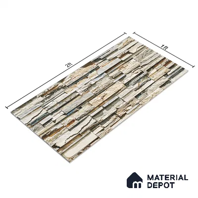 Elevation Wall Tile TL 00076 B Beige 2 ft x 1 ft Punch Matte Finish Vitrified Tile - 9 mm | Ideal For Modern Facades, Outdoor Cladding, Feature Wall (Sample)