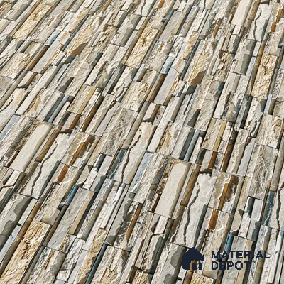 Elevation Wall Tile TL 00076 B Beige 2 ft x 1 ft Punch Matte Finish Vitrified Tile - 9 mm | Ideal For Modern Facades, Outdoor Cladding, Feature Wall (Sample)