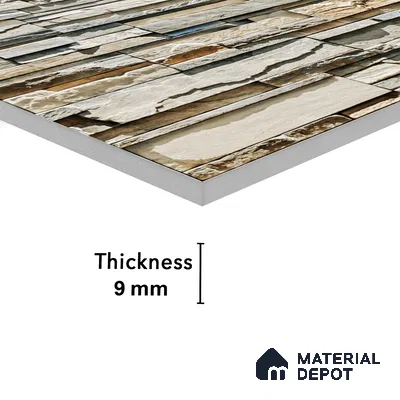 Elevation Wall Tile TL 00076 B Beige 2 ft x 1 ft Punch Matte Finish Vitrified Tile - 9 mm | Ideal For Modern Facades, Outdoor Cladding, Feature Wall (Sample)