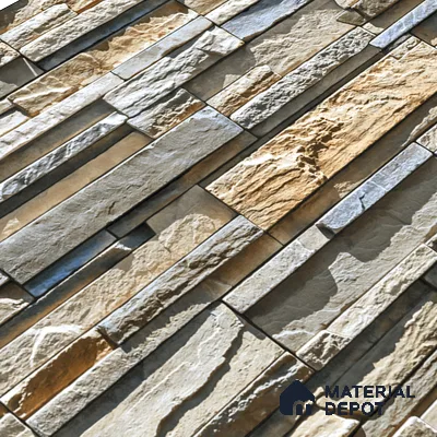 Elevation Wall Tile TL 00076 B Beige 2 ft x 1 ft Punch Matte Finish Vitrified Tile - 9 mm | Ideal For Modern Facades, Outdoor Cladding, Feature Wall (Sample)
