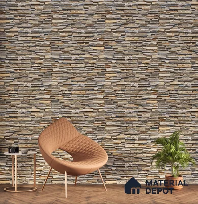 Elevation Wall Tile TL 00076 B Beige 2 ft x 1 ft Punch Matte Finish Vitrified Tile - 9 mm | Ideal For Modern Facades, Outdoor Cladding, Feature Wall (Sample)
