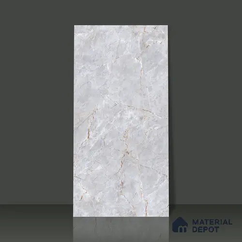 Endless Floor & Wall Vitrified Tile Oyster Grey 4 ft x 2 ft | TL 01085 Glossy Finish - 9 mm | Suitable for Living Room, Bedroom