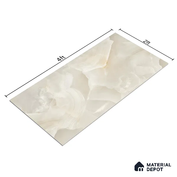Endless Floor & Wall Vitrified Tile Cloud Onyx 4 ft x 2 ft | TL 01080 Glossy Finish - 9 mm | Suitable for Living Room, Bedroom (Sample)