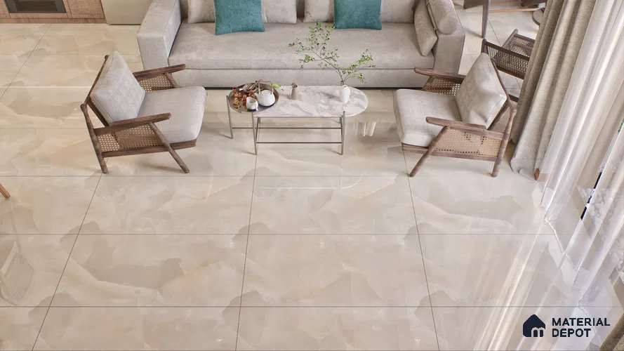 Endless Floor & Wall Vitrified Tile Cloud Onyx 4 ft x 2 ft | TL 01080 Glossy Finish - 9 mm | Suitable for Living Room, Bedroom