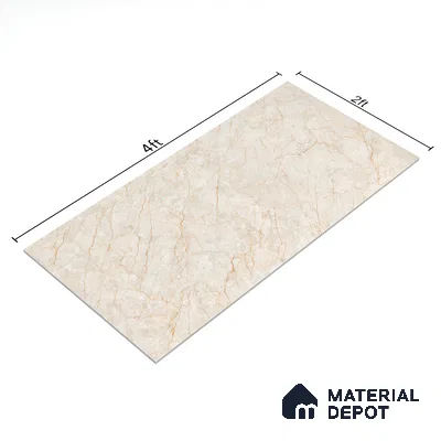 Carving Wall & Floor Tile Passive Beige | TL 01186 | 4 ft x 2 ft Size | Matte Finish Vitrified Tile - 9 mm Thick | Suitable For Living Room, Bedroom, Bathroom