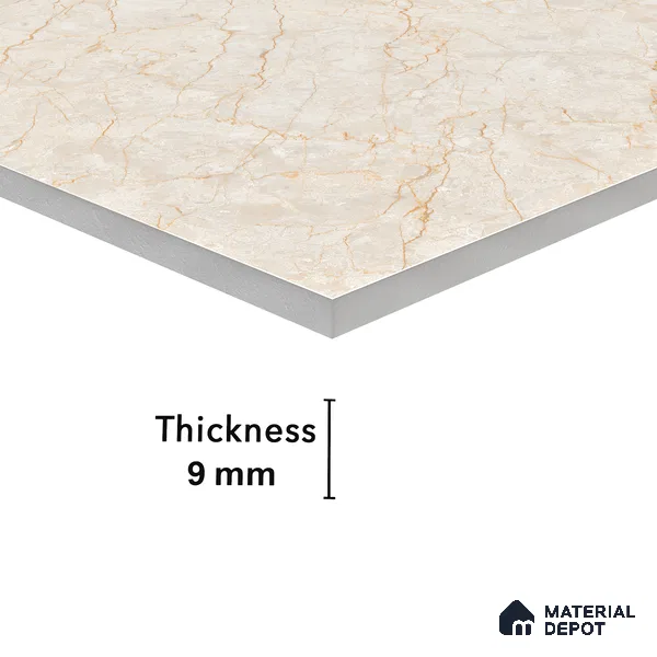 Carving Wall & Floor Tile Passive Beige | TL 01186 | 4 ft x 2 ft Size | Matte Finish Vitrified Tile - 9 mm Thick | Suitable For Living Room, Bedroom, Bathroom