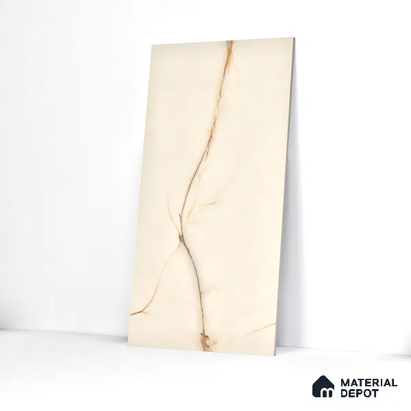Endless Floor & Wall Tile TL 02946 Pastel Cream 1600 x 800 mm Glossy Finish Vitrified Tile - 9 mm | Suitable For Living Room, Bedroom (Sample)