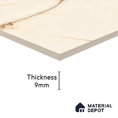 Endless Floor & Wall Tile TL 02946 Pastel Cream 1600 x 800 mm Glossy Finish Vitrified Tile - 9 mm | Suitable For Living Room, Bedroom (Sample)
