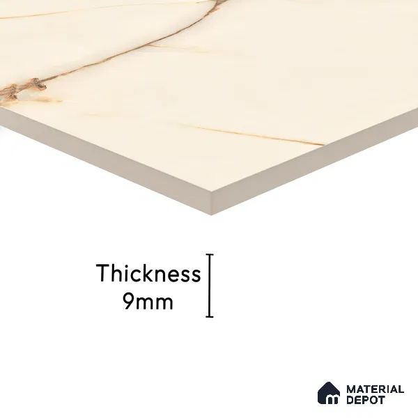 Endless Floor & Wall Tile TL 02946 Pastel Cream 1600 x 800 mm Glossy Finish Vitrified Tile - 9 mm | Suitable For Living Room, Bedroom (Sample)